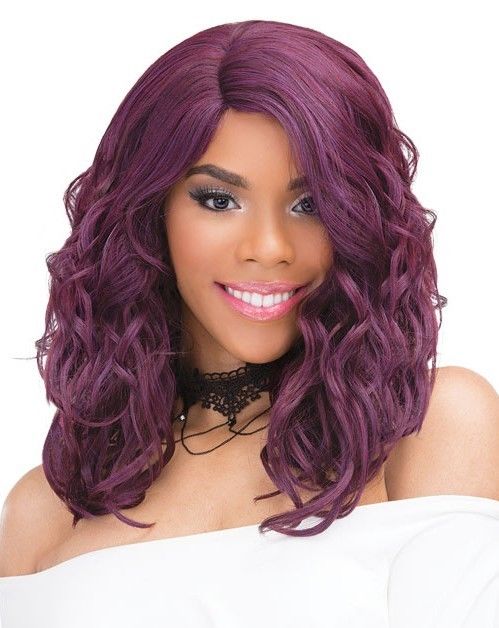 Janet Collection Brazilian Scent Human Hair Blend Lace Front Wig Kess