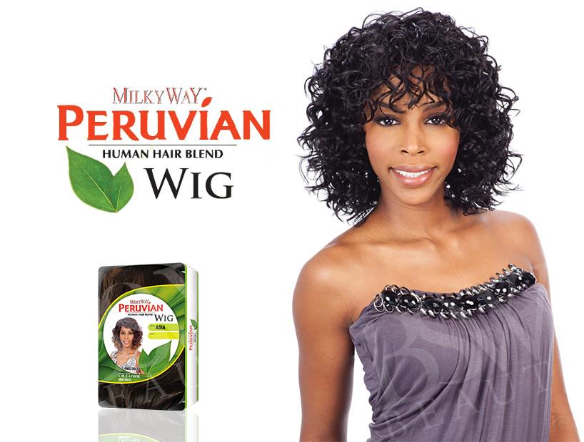 Milky Way Peruvian Human Hair Blend Wig - DANA - WigTypes.com