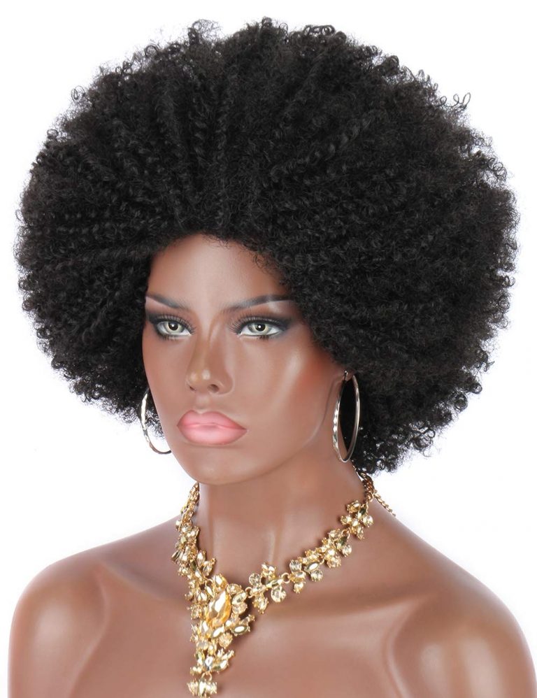 Kalyss Big Bouncy Full Thick Short Afro Kinky Curly Wig