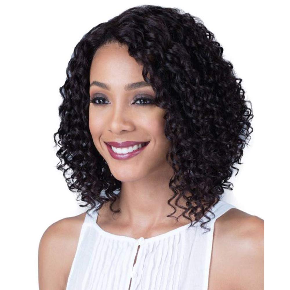 Short Lace Front Curly Wigs Black Wig for Women Synthetic Fibre 13 ...