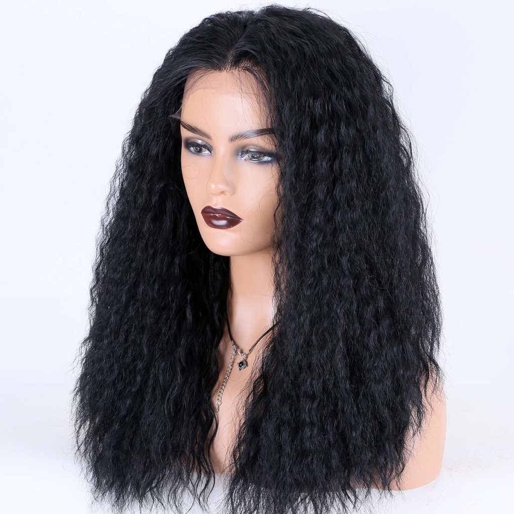 Miss Diva Kinky Curly Wigs Synthetic Lace Front Wigs For Women 18” HD ...