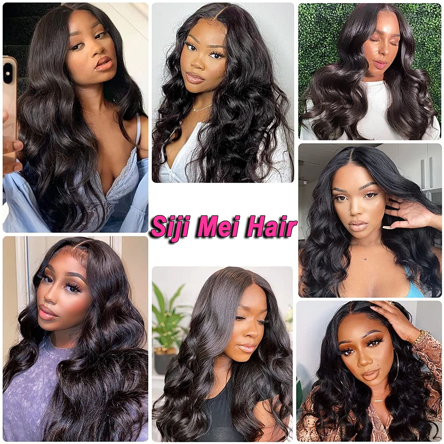 Siji Mei Lace Front Wigs Human Hair Body Wave 4x4 Lace Closure Wigs For Black Women Pre Plucked 